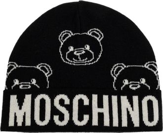 Moschino Pet met logo - unisex - Hoeden - Zwart - ONE Size - Accessoires