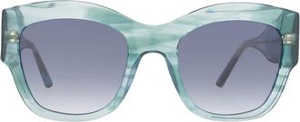 Janice Simon Zonnebril - Dames - Zonnebrillen - Blauw - ONE Size - Leer - Accessoires