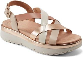 Easy Spirit Indie Slingback Platform Sandal in Ivory at Nordstrom, Size 8.5