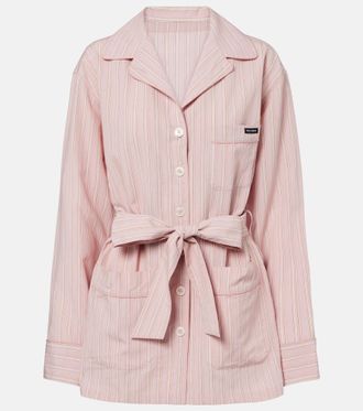 Dolce & Gabbana Belted striped shirt