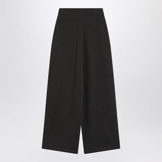Christophe Lemaire Wide Brown Wool Blend Trousers