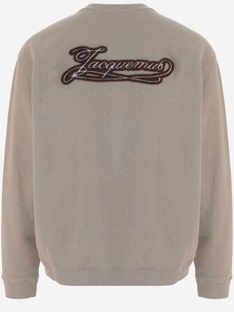 Jacquemus Botanical-Patch Logo Sweatshirt - Beige