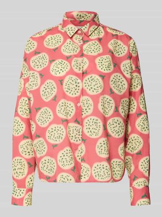 0039 Italy 0039 Italy Relaxed Fit Bluse im Allover-Look Modell LUCY in Pink, Gr&ouml;&szlig;e XXL