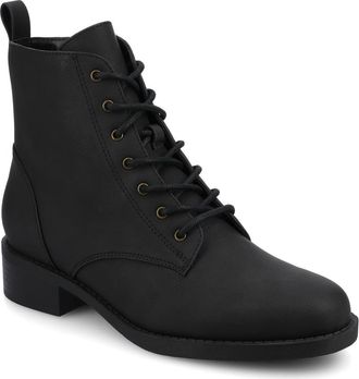 Journee Collection Kodah Ankle Boot- Wide Width Available in Vintage Black at Nordstrom Rack, Size 7.5