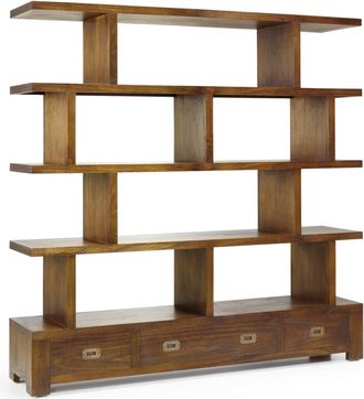 Moycor Librer&iacute;a de madera marr&oacute;n, alt. 160 cm