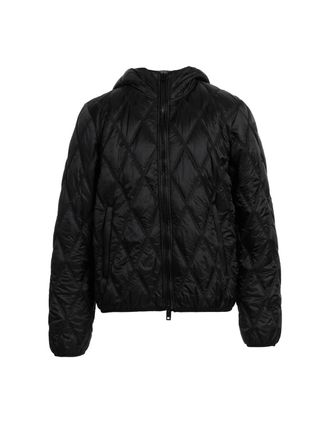 Diesel Mens Diesel Quilted Black Hooded Coat - Size: 38/Regular