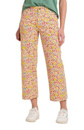 Toad & Co Earthworks Wide Leg Pant in Straw Ditsy Print at Nordstrom, Size 10