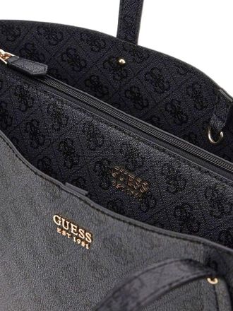 Guess Womens Tote Bag Coal Logo Polyurethane - Tote-Bags