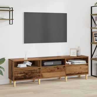 Berkfield Home TV Cabinet with Drawer Old wood Engineered wood
