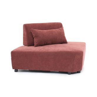 Oviala Sof&aacute; modular de esquina con respaldo ajustable 170 cm rojo quemado