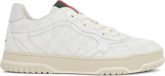 Gucci Witte Sneakers Re-Web Stijl - Dames - Sneakers - Wit - 36 EU - Leer - Schoenen
