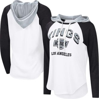 G-III 4Her by Carl Banks Womens G-III 4Her by Carl Banks White Los Angeles Kings VIP Raglan Long Sleeve Hoodie T-Shirt at Nordstrom, Size Xx-Large
