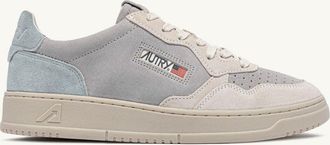 Autry MEDALIST LOW TRICOLOR SNEAKERS IN WHITE SKY AND LOFT SUEDE