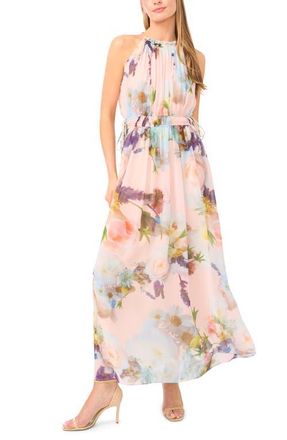 Ted Baker Jane Print Sleeveless Maxi Dress in Morganite at Nordstrom, Size Medium