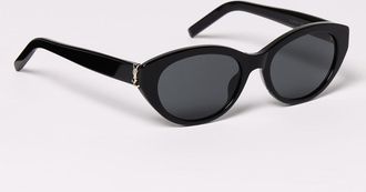Saint Laurent Occhiali da sole cat-eye arrotondat Saint Laurent