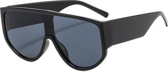 Generic Large Frame Mens Outdoor Sunglasses Vacation Sports Womens Shopping Sun Glasses(Black)