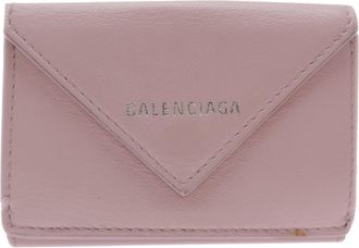 Balenciaga Pink Leather Wallet (Tri-Fold) (Pre-Owned)