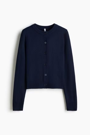 H&M Feinstrick-Cardigan - Marineblau