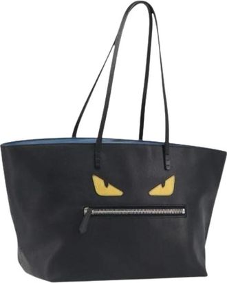 Fendi Pre-owned Leren Tote Bag - Dames - Vintage Shopper - Zwart - ONE Size - Leer - Vintage