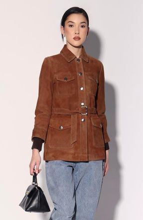 Walter Baker Sharona Suede Jacket in Cognac Suede at Nordstrom, Size X-Small