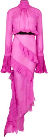Roberto Cavalli Abito in chiffon di seta rosa - - Dresses - Donna - Rosa - M