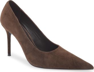 Tony Bianco Imogen Pointed Toe Pump in Espresso Suede at Nordstrom, Size 10