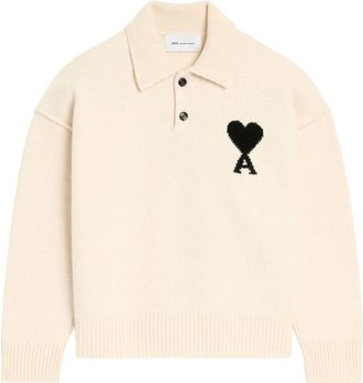 Ami Collar Knitwear Ivory UPL409-018-151