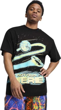 Puma Heren Grafisch Normaal T-Shirt (Poema Zwart)