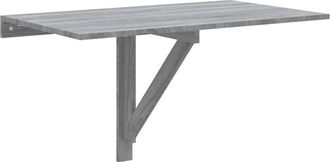 vidaXL Vidaxl - Mesa De Pared Plegable Contrachapada Gris Sonoma 100x60x56 Cm