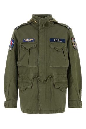 Ralph Lauren Green Logo Patch Military Jacket