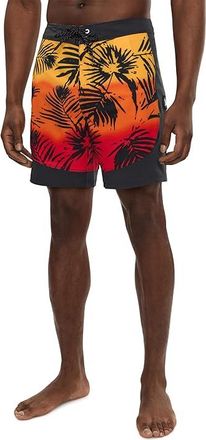 Hurley Phantom Eco Curves Boardshort 17 Mens Swimwear Black/Palm : 36, Elastane/Polyester