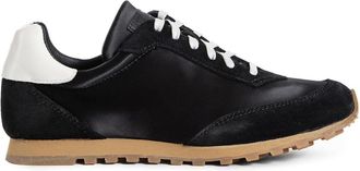 Le Monde Beryl Zwarte Satijnen Runner met Leren Details - Dames - Sneakers - Zwart - 37 1/2 EU - Satijn - Schoenen