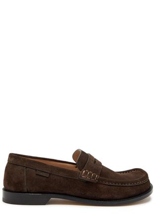 Loewe Camp Suede Loafers - Dark Brown - 45 (IT45 / UK11)