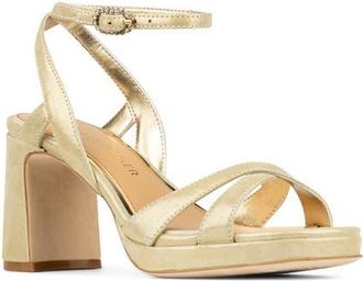 Donald J Pliner Pheebee Platform Sandal in Platino at Nordstrom, Size 9.5