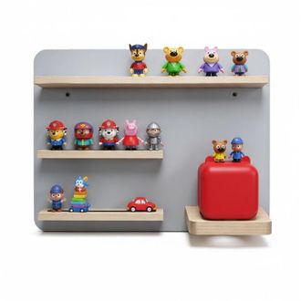 Relaxdays Relaxdays Toniebox shelf, magnetic, for Toniebox & 27 Tonies, HxWxD: 29x39x15 cm, wall-mounted, grey