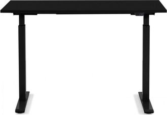 Kare Design Escritorio ajustable, sentado/de pie, negro y acero negro L120