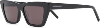Saint Laurent Mica Zonnebril - Dames - Zonnebrillen - Zwart - 53 MM - Nylon - Accessoires