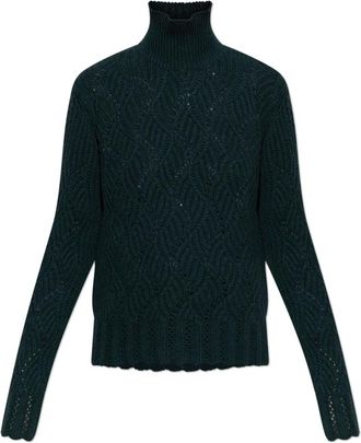 Etro Truien & Vesten, Dames, Groen, S, Kasjmier, Kasjmier coltrui