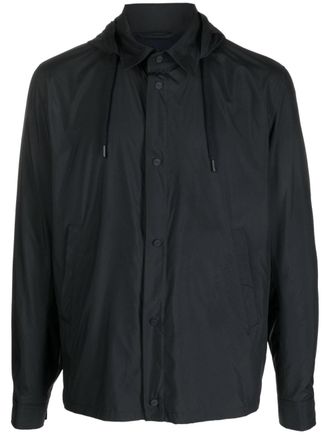 Herno collared hooded jacket - Blue