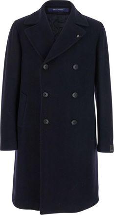 Tagliatore Navy Blue Double Breasted Coat
