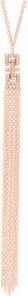 Allurez 0.07ct 14k Rose Gold Diamond Fringe Pendant Necklace