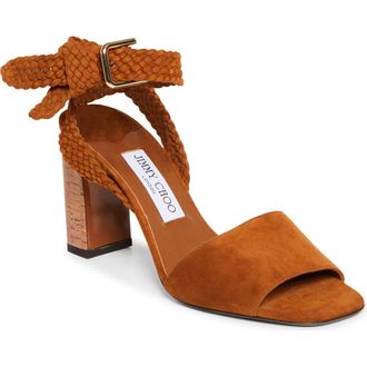 Jimmy Choo London Rori Block Heel Sandal in Tan/Toasty at Nordstrom, Size 10.5Us