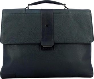 Piquadro Tassen, Heren, Blauw, ONE Size, Leer, Blauwe Leren Handtas Ili Model