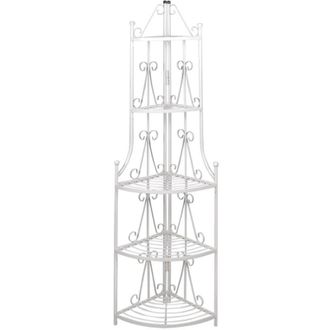 vidaXL Supporto per Piante Porta Piante ad Angolo Bianco - Vidaxl