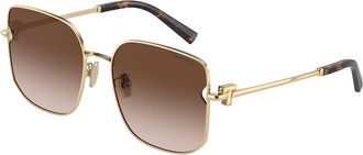 Tiffany & Co. TF3105D Asian Fit 61893B Womens Sunglasses Gold Size 58