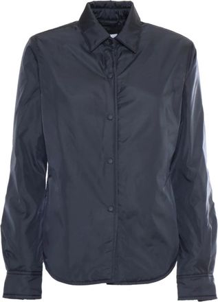 Aspesi Camicia Re-Shirt - Dames - Overhemden - Blauw - XL - Nylon - Overhemden
