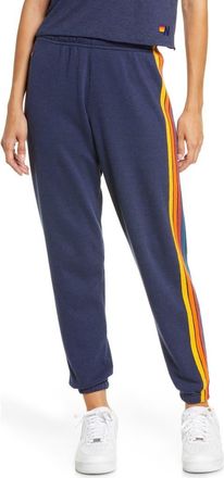 Aviator Nation Stripe Sweatpants in Navy at Nordstrom, Size X-Small