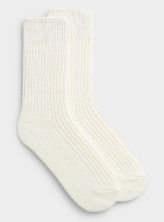 Simons Womens Ribbed cashmere-blend socks