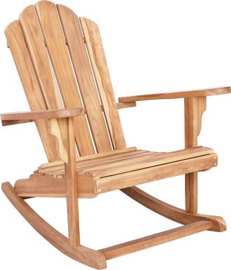vidaXL Silla Mecedora Adirondack De Jard&iacute;n Natural Vidaxl