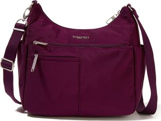 Baggallini Securtex Anti-Theft Free Time Crossbody Bag in Mulberry at Nordstrom